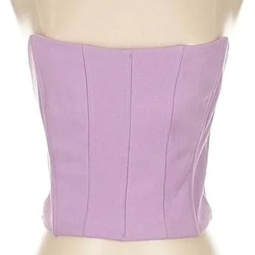 Nasty Gal Lilac Corset Crop Top
